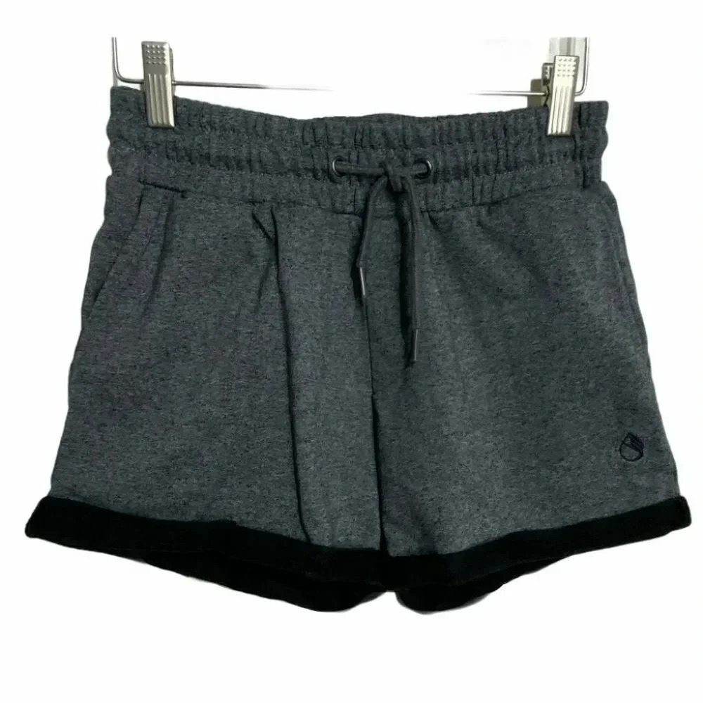 Icyzone S gray/blk‎ workout lounge cuffed shorts